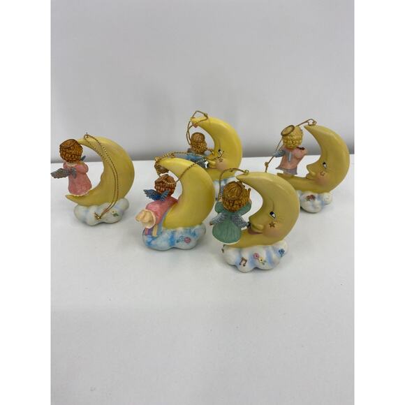 Vintage Bradford Exchange Ornaments Heaven’s Little Helpers Set of 5 - Picture 7 of 9